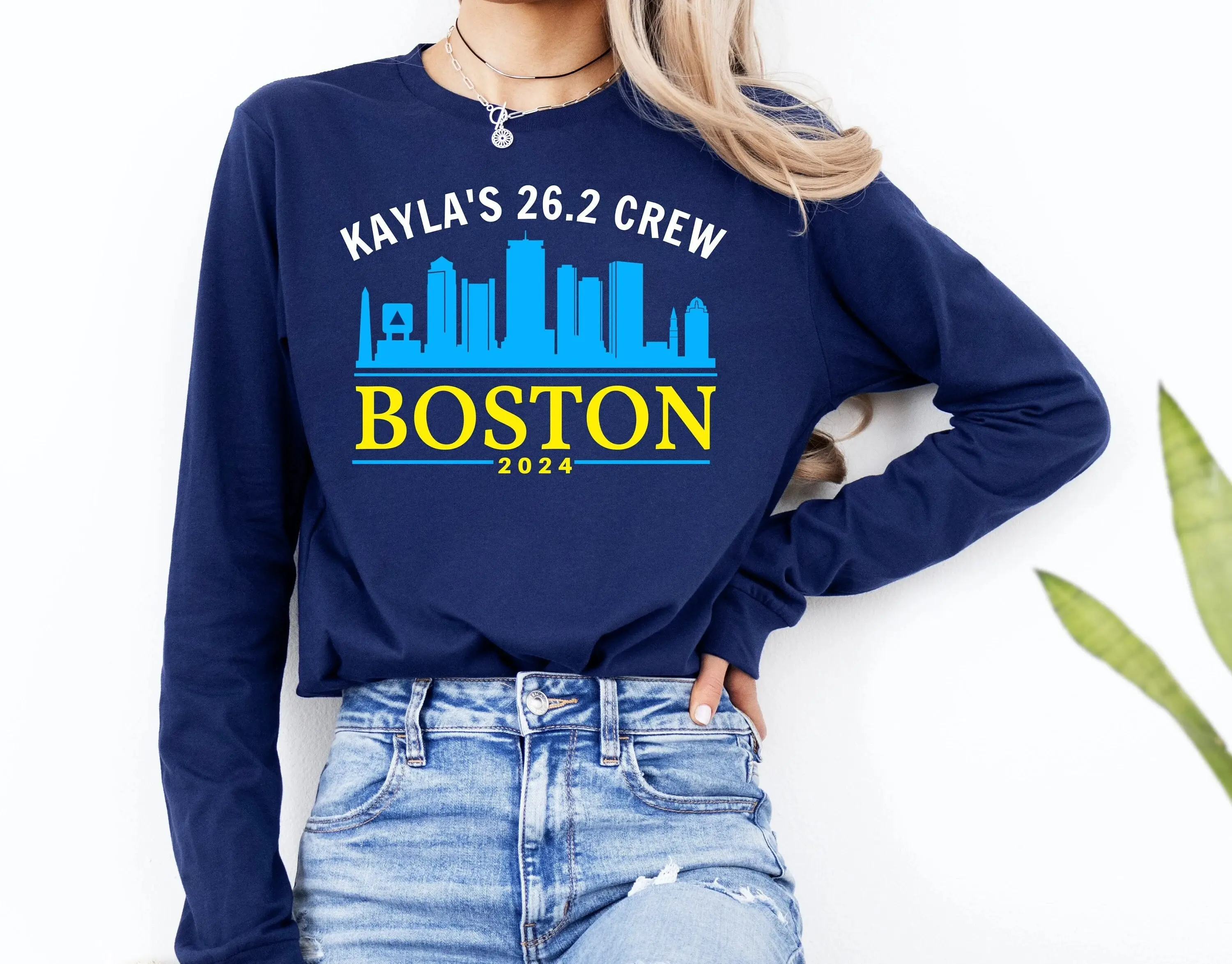 S - 5XL, Cotton Youth Long Sleeve T-Shirt Boston Runner Support Crew Shirt,Personalized Boston Boston Cheer Crew Shirt,Boston Runner Name Shirt,Marathon Spectator Shirt, Personalized Name,Customized Name,Cheer Squad Shirt, Half marathon shirt
