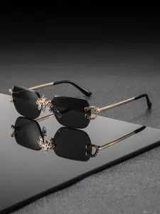 Men's Square Frameless Cut-Edge Glasses, Elegant High-Quality Nose Bridge, Trendy Luxury Fashion Eyewear, Stylish Eye Accessories, Trendy Vintage Sunglasses