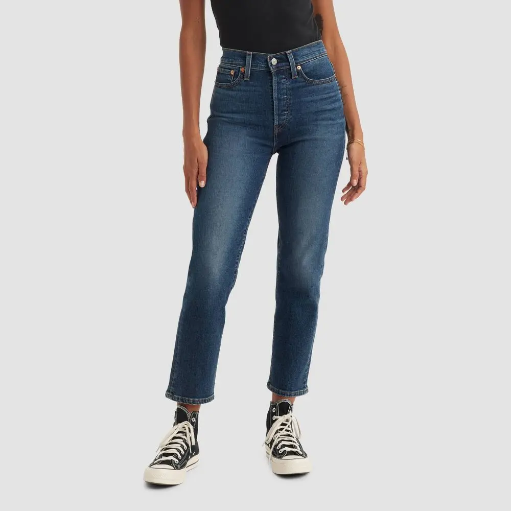 Levi's Women's High-Rise Wedgie Straight Cropped Jeans