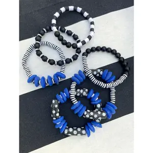 Stackable African Beaded Bracelet Set