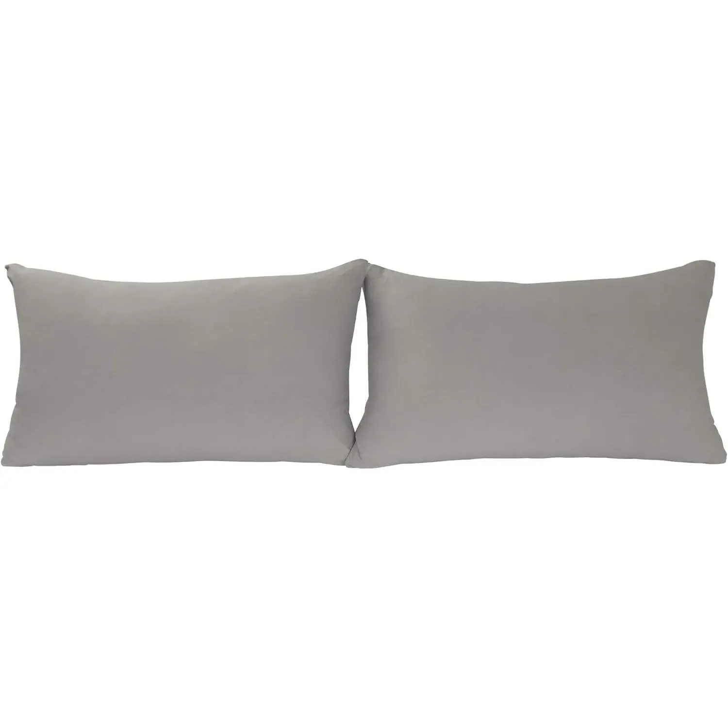 Stretch Pillowcases -  Jersey Knit & Ultra Soft, Standard Size - Set of 2 Pillow Cases, Light Gray