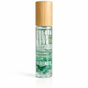Serenity Crystal-Infused Essential Oil Roll-On with Amethyst for Calm, Relaxation & Emotional Balance