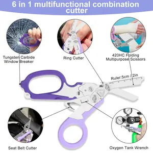 6-In-1 Trauma Shears Set with Compatible Leather Case, Multi-Purpose  Tactical Scissors for Nurses & Outdoor Use, Garden Grafting Tool Includes Gift BoxAHavenGoods26C28ChicLadyHub