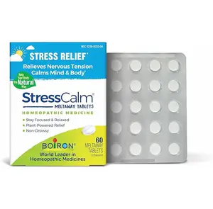 Boiron StressCalm Tablets for Relief of Stress, Anxiousness, Nervousness, Irritability, and Fatigue - 60 Count