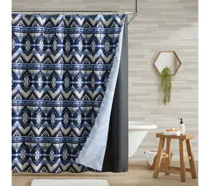 Wrangler Jesse Blue 14-Pc 72"X72" Shower Curtain Set