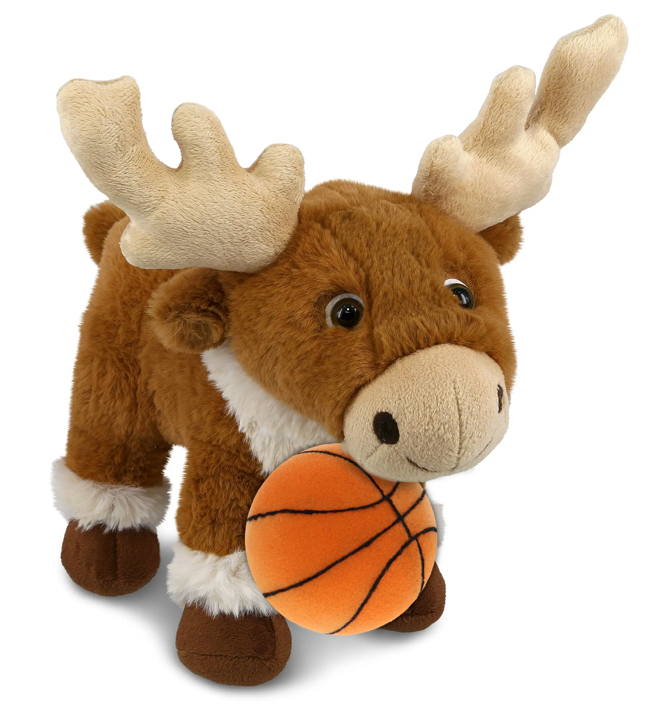DOLLIBU 11" Super-Soft Fluffy Plush Reindeer Stuffed Toy - Standing Pose, Ideal for Plush Stuffed Toy Collectors, Suitable for Ages 0+, Plush Stuffed Toys, Fluffy Stuffed Toys