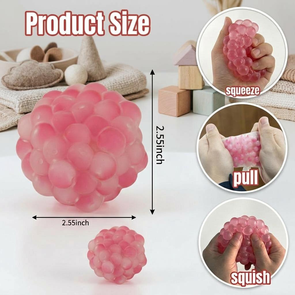 2/3Pcs Handmade Squishy Noisy Ball ASMR Sensory Toy with Crunchy Sound Stress Relief Soft & Hard Squeeze Touch Ages 3+ Idea for Gift Easter 2/3Pcs Handmade Squishy Noisy Ball ASMR Sensory Toy with Crunchy Sound Stress Relief Soft & Hard Squeeze Touch Ages 3+ Idea for Gift Easter