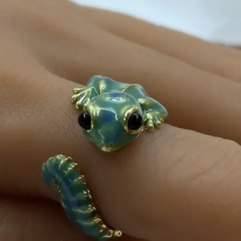 1pc Vintage 3D Lizard/Gecko Adjustable Open Ring, Cute Animal Punk Style Suitable for Daily Wear, Party, Halloween, Christmas Gifts, Beautiful Rings, Statement Rings Vintage Rings Jewelry Metal Rings Copper Rings