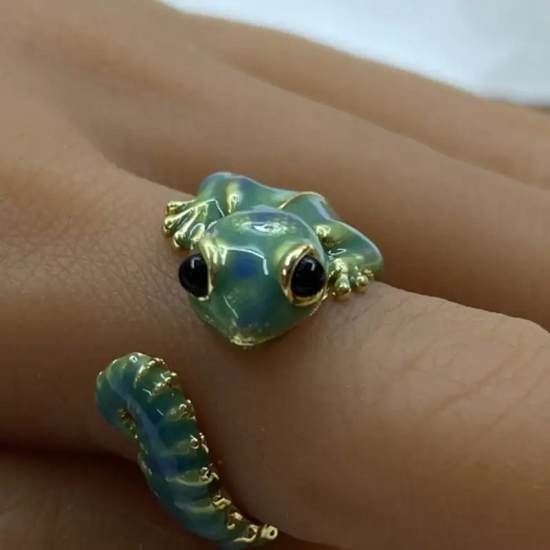 1pc Vintage 3D Lizard/Gecko Adjustable Open Ring, Cute Animal Punk Style Suitable for Daily Wear, Party, Halloween, Christmas Gifts, Beautiful Rings, Statement Rings Vintage Rings Jewelry Metal Rings Copper Rings