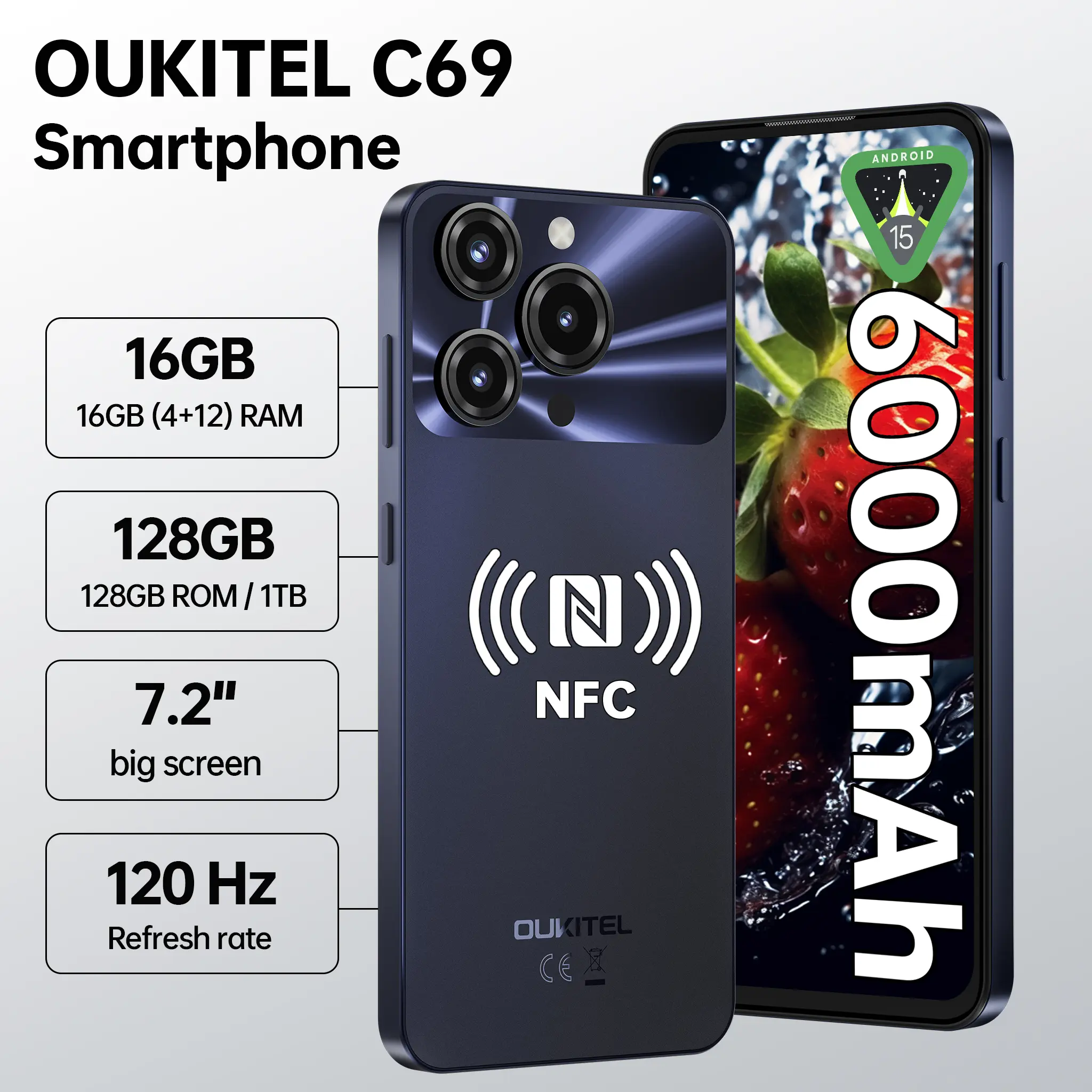 OUKITEL スマートフォン 16GB+128GB 81bn-K--I8L._AC_SL1500_1200x.