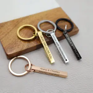 Personalized bar keychain, Drive Safe Keychain, custom gift for him, engraved Coordinates keychain, gift for groomsman, keychain for women
