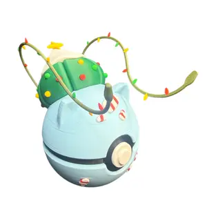 Bulbasaur Christmas Poke Ball - Inspired 3D Printed Collectible