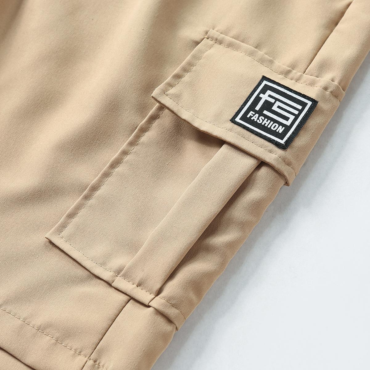 Men’s cargo shorts, solid color; outdoor tactical shorts; summer casual athletic shorts; loose fit with multiple pockets and an elastic waistband for work and hiking; suitable for outdoor hiking, everyday running, and commuting outfits.