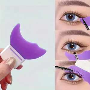 Lash Mascara Protection Tool, Multi-Functional Lash and Eyeshadow Pad, Reusable Silicone Liner Template, Quick Eye Makeup Tool