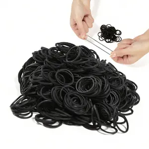 Small Rubber Hair Ties, 500/1000/2000 Pcs, Suitable for Braids and Ponytails, Diameter 16mm/0.63 Inch, Thick Hair Accessory, Rubber Band