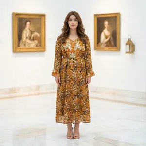 Noor Mukhawar - Embroidered Women's Mukhawar - Ceremonial, Traditional, Arabic Eid Dress - Perfect for Ramadan, Gifts for Her, Eid,