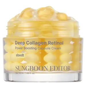 [US SELLER]SUNGBOON EDITOR Deep Collagen Retinol Power Boosting Capsule Cream 1.69 fl oz for Skin Firming Hydration Wrinkles Face Moisturizer from Korea Daily