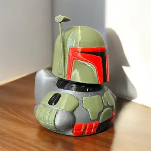 Boba Duck 3D Printed Duck Collectible Plastic Figurine for Car Dashboards