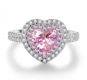 925 Sterling Silver Shiny Full Diamond Ring,Ladies Fashion Diamond Fashion Heart-Shaped Female Jewelry Ring Ladies,Eternity Engagement Wedding Band Ring for Women,cluster ring,jewelry,accessories women,y2k accessories,birthday gifts for gf Anniversary Rin