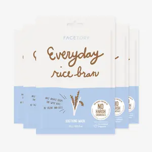 Hydrating Korean Rice Bran Sheet Mask – Soothing, Vitamin B & E – Dry & Combo Skin Daily Use