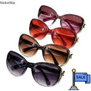 2026 New 4-Pack Y2K Women's Oversized Round Tortoise Shell Eyeglasses, Stylish Lightweight Frames with Pink & Purple Tinted AC Lenses, Non-Prescription Fashion Eyewear, Perfect for Driving, Travel, Daily Wear & Trendy Street Style Outfits