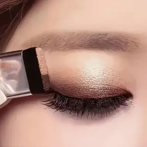 Mini Dual-tone Eyeshadow Palette with Brush, Shimmery Dual-Color Eyeshadow Set, Easy to Blend, Durable Waterproof Eye Cosmetics, Includes Brush, Glitter Shimmer Eyeshadow, Makeup, Perfect Gift For Girlfriend, Christmas Gift, Cosmetics tiktokshopspringglow