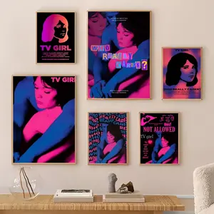 Classic T-TV G-GirL Painting Calligraphy Gallery-Quality Canvas Wall Art Poster | Waterproof & Fade-Resistant | Minimalist Unframed Design | Living Room, Bedroom & Office Decor | Multiple Sizes | Holiday gifts