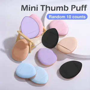 10 Counts Thumb puffbrush, Residue-free Tools for Blush Highlighter Application Random Color