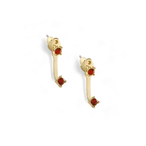 Birthstone Drop Ear Jacket Earrings