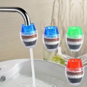 1pcs Faucet filter anti splash activated carbon 5-layer water filter Kitchen shower tap water filter purifier Faucet Attachment Splash Proof Faucet