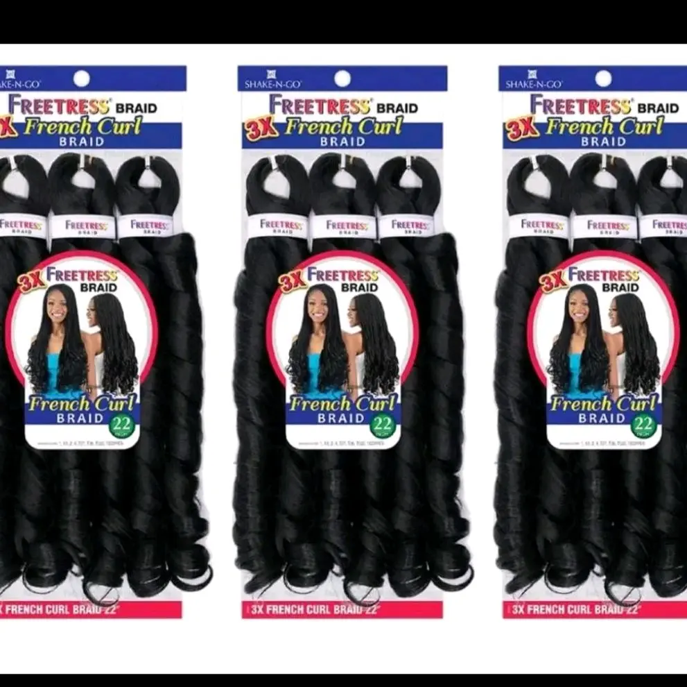 French Curly Braid Hair Extension 3X