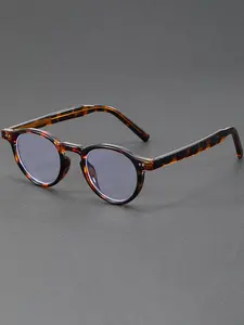 Retro Round Frame Glasses Niche Designer Style Glasses Unisex Minimalist Daily Atmosphere Wear Glasses