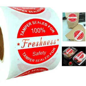 Food Delivery Tamper Evident Stickers Safe Secure Tamper Sealed for Freshness Labels - 2 Inch Tamper-Proof Stickers for Safe Food Delivery 500 Pcs