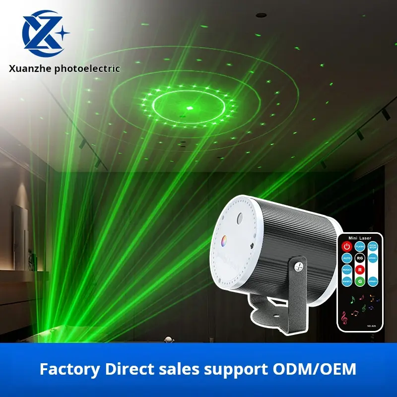 Red and Green Cylinder Stage Laser Light - 16 Shapes, Dynamic Projections, Plug-in AC Power Supply, Adds a Magical Touch, Indoor Christmas Holiday Home Decor