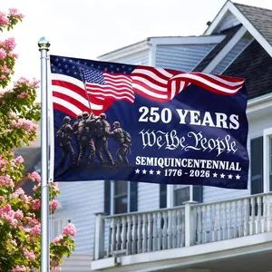 4th of July Patriotic Flag 3x5 Ft -  USA 250th Anniversary 1776-2026 American Flag for Independence Day Outdoor Decor