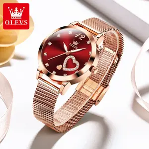 OLEVS Watch Women Mesh Watches for Women with Date Analog Quartz Ladies Watches Classic Dress Womens Wristwatch Waterproof
