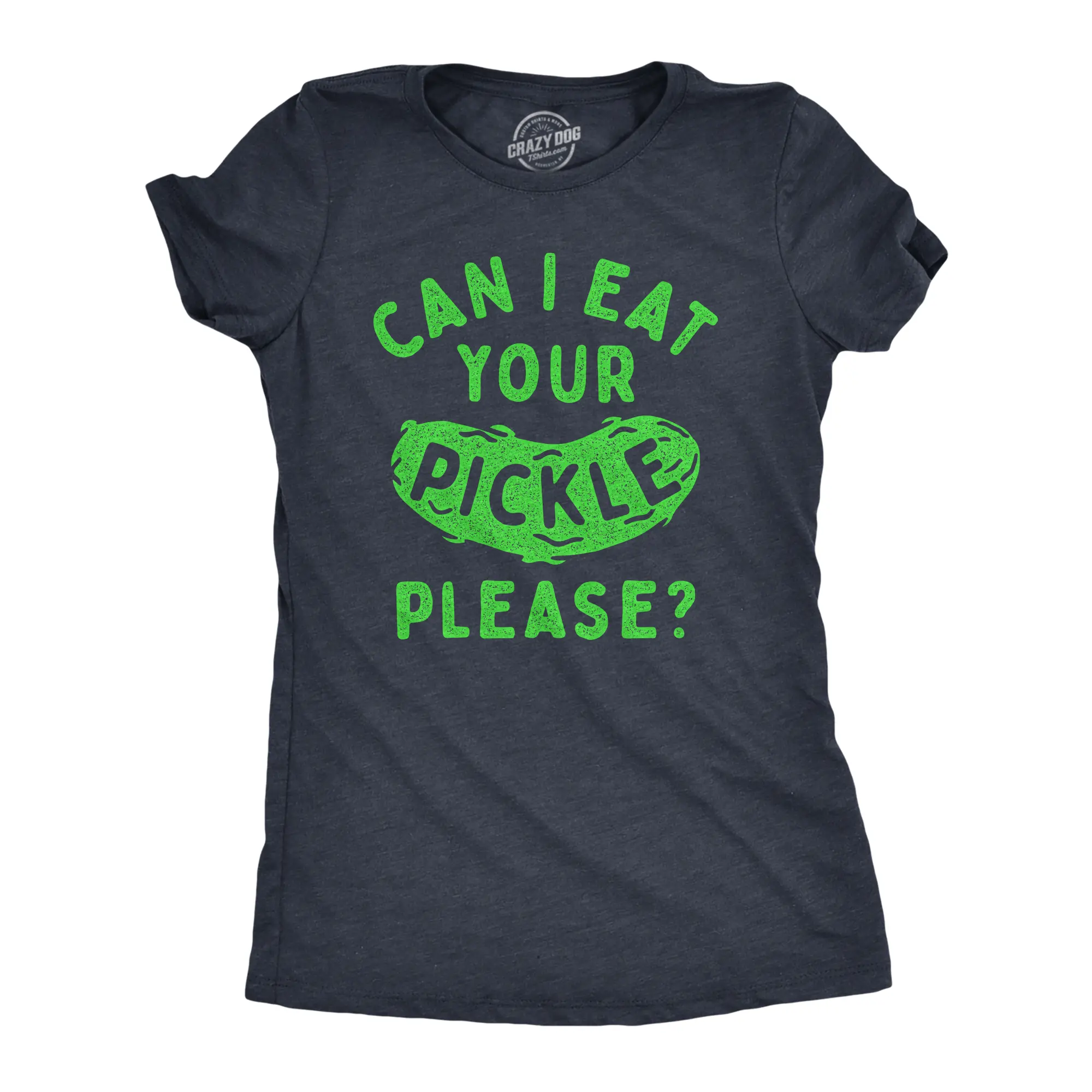 Womens Can I Eat Your Pickle Please T Shirt Funny Dill Pickles Lovers Tee for Ladies Funny Womens T Shirts Cute Vintage Fashion Casual Ladies T-Shirt Gift Funny Food Top Women's Novelty Tees Navy -