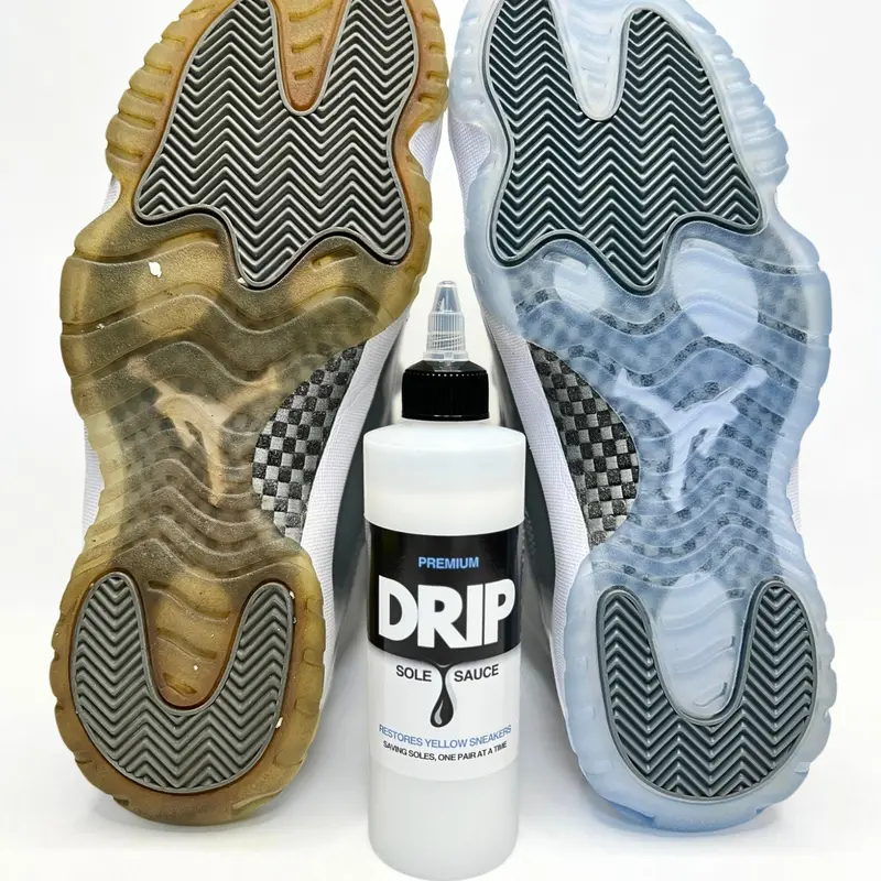 Drip Sole Sauce - Restore Yellow Soles & Midsoles - Sole Sauce For Restoring & Unyellowing Translucent Rubber Soles