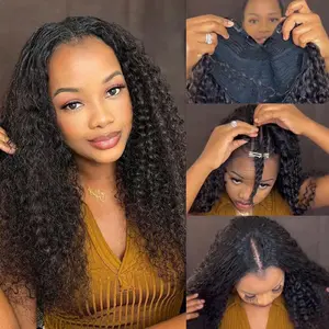 [ 20'' Only $89] Midulla Curly V Part Wig No Leave Out Short Glueless Wigs Human Hair Ready to Wear Thin Part Clip In Half Wig For Women Beginner Friendly 200% Dnesity #FallFreshness