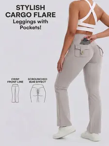 Women's High Waist Yoga Pants with Pockets, Quick Dry Workout Leggings, High Stretch Bottoms, Comfortable Gym Wear for Outdoor Sports, Home Use