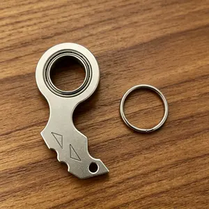 Premium Aluminum Karambit Fidget Spinner Keychain, Quiet Rotation Anxiety Relief Toy, Portable Everyday Carry Key Holder for Gifting