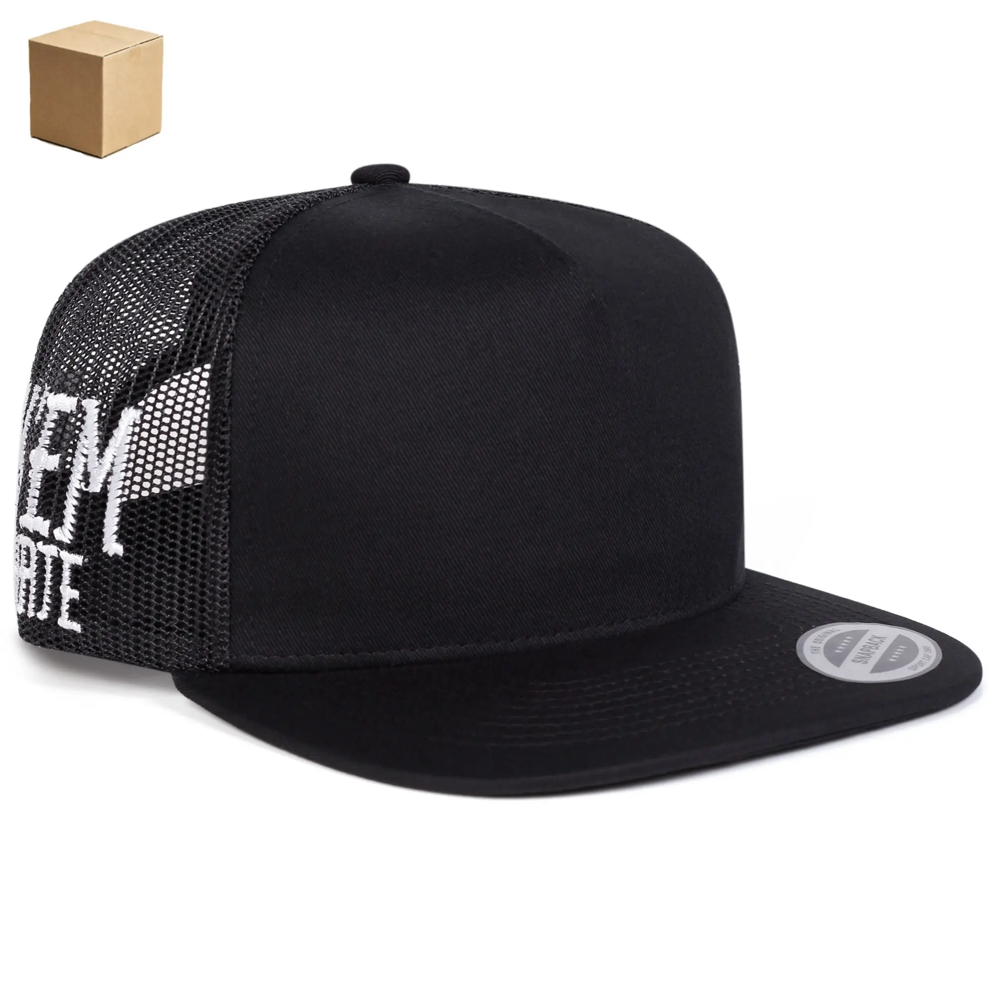 Premium Black Mesh Trucker Hat - Adjustable Sun Protection Cap with Attitude Slogan Embroidery for Daily Wear, Edgy Outfits fathersday‌ gift