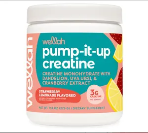 Pump-It-Up Creatine (50 Servings, Strawberry Lemonade) - Creatine Monohydrate with Dandelion, Uva Ursi, & Cranberry Extract