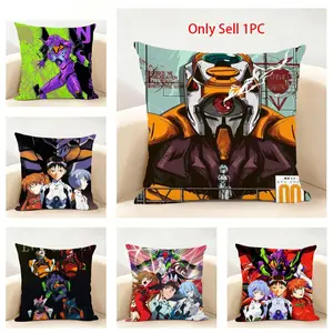 G-Genesis E-EVAngelionS Pillow Case Pillowcase Linen Detachable With Hidden Zipper Washable  Breathable  Moisture-absorbingnt Decor Home Living Room Bedroom Sofas Office Car Gift