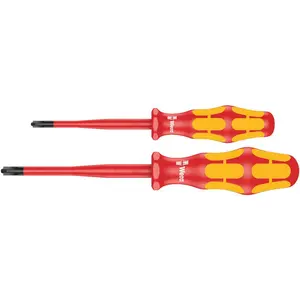 WERA 05006470001 165 IS PZ/S # 1 + 2 / 2 PIECE POZI/SLOT SCREWDRIVER SET