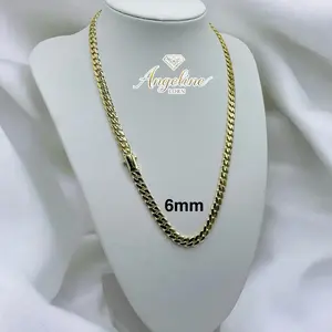Angeline Lorn #1311  6mm Necklace Monaco for Women Laminada 14k Capas Oro Real High Quality Elegant Stylish Design Perfect for Any Occasion