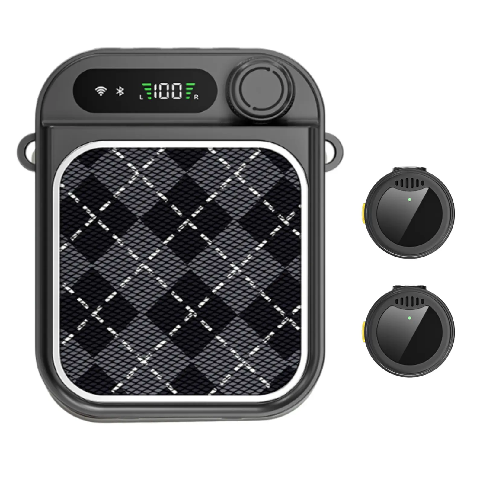 Voice Amplifier Wireless Microphone with Magnetic Portable for Teachers with 2 Lapel Mics Rechargeable Bluetooth Speaker System for Classroom Yoga Meetings Speeches