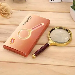 Metal Magnifying Glass, 50x HD Handheld Loupe, Ideal for Reading, Science Experiments, Sunlight Ignition, Jewelry/insect/plant Observation