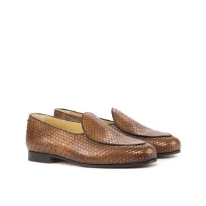 Ebony Python Belgian Slipper