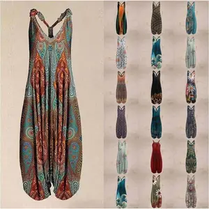 2025 Street Trendy Milk Silk Brushed Multi-Color European and American Sports Casual Jumpsuit Womenswear Overalls 1 Figure Bohemian Boho Ethnic